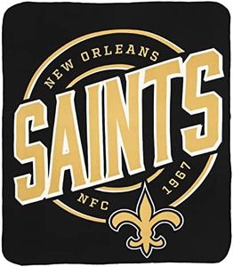 Northwest NFL New Orleans Saints Unisex-Adult Fleece Throw Blanket, 50" x 60", Campaign