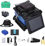 GarveeTech Fusion Splicer with 6 Motors Core Alignment, 6 Motor Core Alignment FTTH Fiber Fusion Splicer, 5 Inch Digital LCD Screen, 7s Fast Splicing & 12s Heating