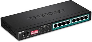 TRENDnet 8-Port Gigabit Long Range Poe+ Switch, TPE-LG80, 65W Poe Budget, Ethernet/Network Switch, Long-Range Poe+ Extends Range Up to 200M (656 ft.), 16 Gbps Switching Capacity, Lifetime Protection