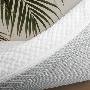 REAL CONFORT Cubrecolchon Topper 100% Viscoelastico | 150 x 190cm | Grosor 7CM | Fabricado en España | Libera Presion Cervical y Lumbar | Tratamiento Bambu | Anti-alergenico | Transpirable