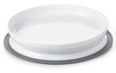 OXO Tot - Stick & Stay Suction Plate - Non-Sliding - Encourage Self-Feeding at Mealtime - Baby Toddler 6 Months - Gray, Large