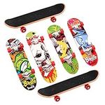 THE TWIDDLERS - 12 Mini Finger Skateboards, Kids Fidget Toy Party Gift Bag Fillers - 10x3cm, Assorted Designs - Perfect Stocking or Christmas Cracker Fillers