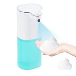 wisekoti P9 Advanced Automatic Foam Hand Soap Dispenser, Rechargeable, Touchless,Sensor Foaming Dispenser for Kitchen & Bathroom, Dish Dispenser，Support Countertop and Wall Mounted, White