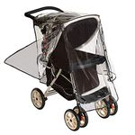 Stroller Rain Cover - Deluxe Stroller Weather Shield - Universal Stroller Rain Cover with Net Venting Sides, Snow and Windproof Travel Cover for Single Strollers - Baby Shnookums