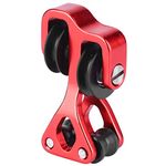 Archery Cable Slide, Aluminum Alloy Archery Compound Bow Cable Slide String Splitter Roller Glide Replacement Bow String Separator Protector for Archery Lovers Archery Supplies (Red)