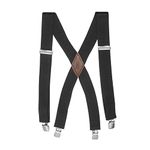 Levi's Men's Big & Tall Adjustable Terry Suspender, Black, One Size