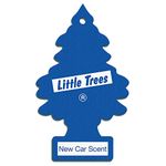 Little Trees Air Freshener Tree MTR0002B New Car Fragrance For Car Home Boat Caravan - 24 Pack, Blue