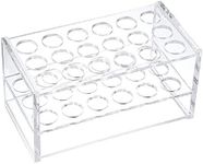 uxcell Test Tube Rack Acrylic 18-Well 17mm Diameter Clear for 10ml,15ml Tube