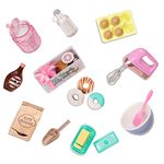 Glitter Girls – Donut Baking Set – Play Food, Mixer, & Kitchen Accessories – 14-Inch Doll Cooking Set – Kids Toys & Accessories – 3 Years + – GG Donut Baking Set