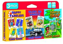 Cartamundi 3 x kids Card Games - Jungle Snap, Pairs on Wheels & Happy Families, Great Fun For Ages 4+