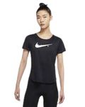 Nike Women's Regular Fit T-Shirt (DN4557-010_Black/Reflective SILV