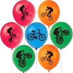 Oringaga 50Ct Bicycle Latex Balloons - BMX Bike Game Birthday Baby Shower Wedding First Party Supplies Decorations Favors Sports Home Outdoor Decor, Multicolor