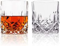 LEMONSODA Crystal Cut Old Fashioned Whiskey Glasses - With Premium Gift Box - 10oz Premium Lead-Free Crystal Glass Tumbler For Drinking Bourbon, Scotch, Cognac - Housewarming Gifts (Set of 2)