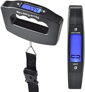 Handheld Digital Luggage Scale with Grip, 110Lb/50kg Electronic Hanging Scales for Travel Portable Electronic Weighing Suitcase and Bag