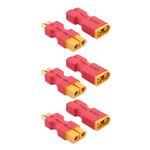 JINOARC 6Pcs XT60 to Deans T-Plug Style Male Female Connector Adapter for RC Car Boat Drone RC ESC Charger Lipo Battery