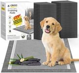 CROCI Charcoal Puppy Pads 23x24 Inch, Odor-Control Carbon Dog Training Pads Absorbs Up to 4 Cups of Liquid, 6-Layer Leak-Proof & Quick Dry Pee Pads for Dogs, Disposable (100 Counts)