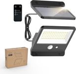 PHILIPS Solar Security Outdoor LED 6500K, Solar-Powered Flood w/PIR Motion Sensor, Remote Control w/16ft Cable, IP65 Waterproof, 3 Modes (1)