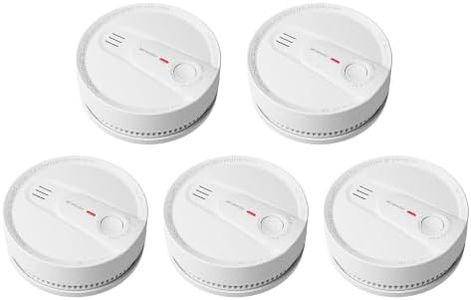 X-Sense Smoke Detector, 10-Year Battery, UL 217 Certified, SD2L0AX, 5-Pack
