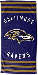 Northwest NFL Baltimore Ravens Unisex-Adult Beach Towel, 30" x 60", Stripes