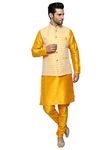 Uri and Mackenzie Men's Silk Blend Kurta Pajama with Designer Ethnic Nehru Jacket/Modi Jacket