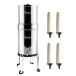 RAMA Gravity Water Filter | 17L Total Capacity (8L Storage) | 304 Stainless Steel Purifier for Home | Includes 4 Spirit 7" Ceramic Candles, SS Tap & SS Stand | 10-Years Warranty
