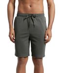 Jockey Men's Super Combed Cotton Rich Straight Fit Shorts with Zipper Pockets & Drawstring Closure_Style_AM14_Deep Olive_L