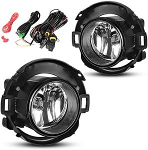 AUTOSAVER88 Fog Lights Compatible with 2005 2006 2007 2008 2009 2010 2011 2012 2013 2014 2015 Xterra & 2010-2019 Frontier Fog Lamps, with H11 12V 55W Bulbs,Wiring Harness and Switch