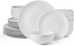 Pfaltzgraff Josephine 24 Piece Dinnerware Set, Service for 8, White