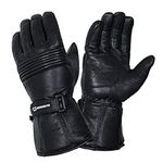 WESTWOOD FOX Thinsulate Thermal Motorbike Motorcycle Leather Gloves Waterproof Winter Summer, XL, Black