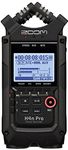 Zoom - H4nPro/BLK - Portable 4-track recorder - X/Y microphone couple and 2x combo XLR inputs - amp models - Black finish