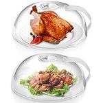 Microwave Cover for Food Splatter, Microwave Splatter Cover BPA Free, Microwave Plate Cover Guard Lid with Handle, Microwave Food Cover Steam Vents Keeps Microwave Oven Clean-2 Pack