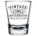 Vintage 1994 Black Printed 1.75oz 1pk Shot Glass - Happy 30th Birthday Gifts Women Men, Cheers to 30 Years, Turning 30 Woman Decorations Decor, Anniversary Bday Party Favors, Best Gift Ideas 1.0