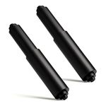 Toilet Paper Holder, 2 Pcs Toilet Tissue Roll Holder Bathroom Replacement Roller Spring Spindle, Black