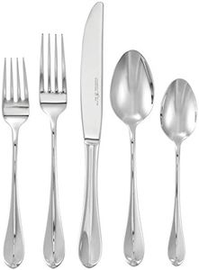 Zwilling J.A. Henckels HENCKELS Allegro 45 Piece 18/10 Polished Flatware Set - Rounded Handle Corrosion & Stain Resistant Silver-Like Lustre, 22544-345