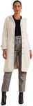 Allegra K Winter Coat for Women's Single Breasted Trench Coat Pockets Hooded Long Sleeve Overcoat White X-Small