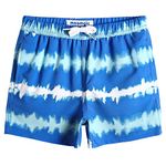 MaaMgic Boys Swim Trunks Toddler Swim Shorts 4 Way Stretch Bathing Suit Boy Swimsuit for All Ages,Tie-dye Blue,4T