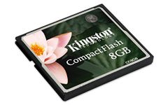 Kingston CF/8GB 8 GB Compact Flash Memory Card, Multi-Colour