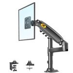 NB North Bayou Monitor Arm Monitor Stand Monitor Desk Mount Height Adjustable VESA Bracket for 22 to 35 Inch Computer Screen - Holds up to 26.4lbs with C Clamp Bolt-Through Grommet Base