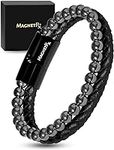 MagnetRX® Hematite & Leather Bracel