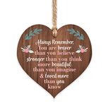 Manta Makes You are braver stronger smarter & beautiful | best friends wooden hanging heart | sentimental inspirational gift for cheer up women | friendship present uk | her girls woman