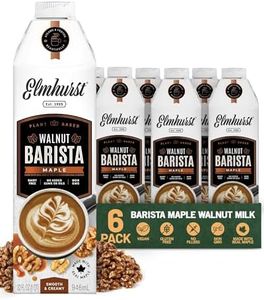 Elmhurst 1925 Maple Walnut Milk Barista Edition – 32 Ounce (Pack of 6) Plant-Based, Extra Creamy, Vegan, Dairy-Free, Non-GMO, Kosher, Sweetened with Real Maple Syrup for Flavorful Lattes & Iced Drinks