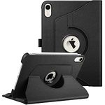 Fintie Rotating Case for iPad Mini 7 (A17 Pro) 2024/ iPad Mini 6 (6th Generation 8.3 Inch) - 360 Degree Swiveling Stand Protective Back Cover, Auto Wake/Sleep, Black