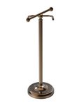 WZKALY Toilet Paper Holder Stand, Bronze Toilet Paper Holder Free Standing, Post Pivoting Design & Stable Weighted Base SUS304 Stainless Steel for Bathroom (Mega Roll)