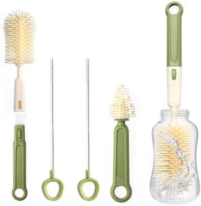 XZESH Baby Bottle Brush Set Compatible with Dr Browns, Silicone Cleaning Brush for Dr Brown Bottles, Bottle Cleaner kit for Dr Browns Glass Bottles