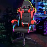 Ergonomic Gaming Chair with LED Lig