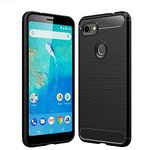 CEDO Google Pixel 3A XL Rugged Cover | Armor TPU Military Grade Shockproof | Slim-Fit Anti-Slip Back Cover Case (Black)