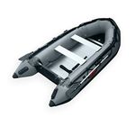 Seamax New Heavy Duty Ocean320 10.5ft Inflatable Boat with Aluminum Floor, V Bottom, Max Support 15HP Motor (Dark Grey)