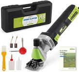 Sheep Shears Electric 850W 2400RPM Professional Heavy Duty Shearing Clipper with 6 Speed, for Shaving Fur Wool in Sheep, Goat, Cattle, and Other Farm Livestock Pet with Carrying Case (Size: 13.8*3.6")