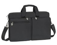 Rivacase 8550 16-17.3 Inch Laptop and Tablet Bag Large Padded Waterproof Fabric Black Color