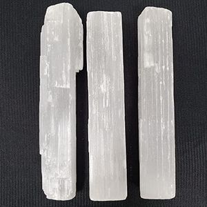 New Age Imports, Inc.® ~ Premium Quality Selenite Sticks 4". Great for Wicca, Reiki, Healing, Metaphysical, Chakra, Positive Energy, Meditation, Protection, Decoration or Gift (4" - 3 Stick Pack)